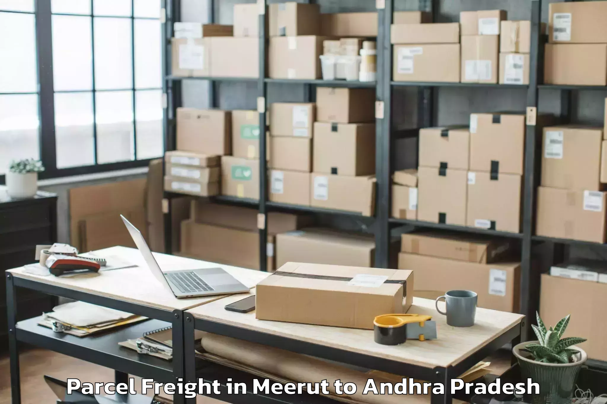 Top Meerut to Kandukur Parcel Freight Available